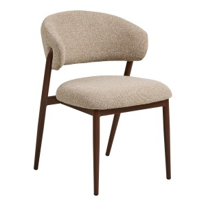 Scaun dining din textil bej nisipiu Cavi House Nordic