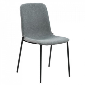 Scaun dining din textil gri deschis Therese Quiet Object