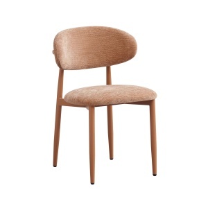 Scaun dining din textil maro teracota Nixa Quiet Object