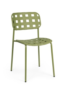 Scaun dining exterior verde din metal Clover Bizzotto