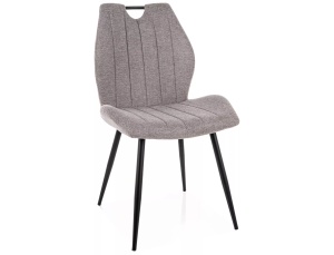 Scaun dining gri din textil Arco The Home Collection