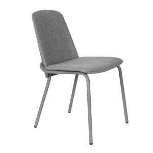 Scaun dining gri din textil Clip Zuiver