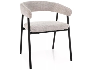 Scaun dining gri din textil Katana The Home Collection