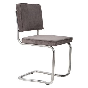 Scaun dining gri din textil Ridge Kink Rib 6A Zuiver