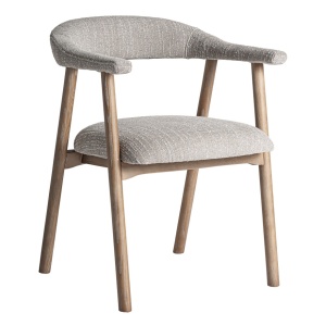 Scaun dining gri/maro din textil Davrey Vical Home