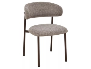 Scaun dining maro cappuccino/maro inchis din textil Elton II The Home Collection