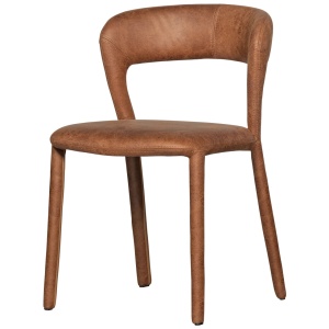 Scaun dining maro coniac din piele ecologica Noble Woood