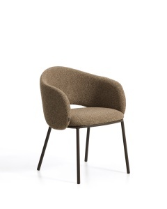 Scaun dining maro din textil Maina Chenille All Kave Home
