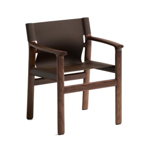 Scaun dining maro inchis din piele ecologica Jan Kave Home