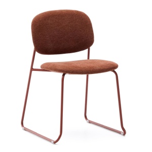 Scaun dining maro teracota din metal Meli Kave Home