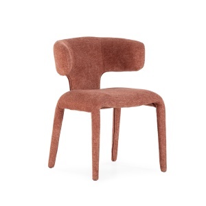 Scaun dining maro teracota din textil Maca The Home Collection