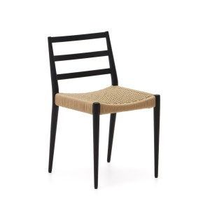 Scaun dining negru din lemn Analy Kave Home