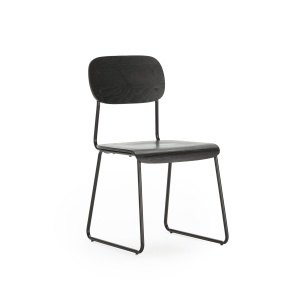 Scaun dining negru din metal Aira The Home Collection