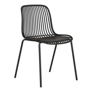 Scaun dining negru din metal Branson House Nordic