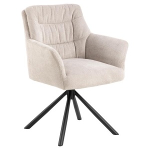Scaun dining rotativ bej din textil Alonso Caso Actona Company