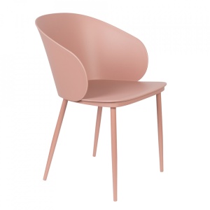 Scaun dining roz din plastic Gigi Quiet Object