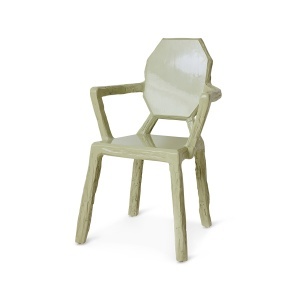 Scaun dining verde din lemn Medallion HKliving