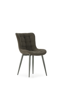 Scaun dining verde din textil Rube The Home Collection