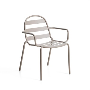 Scaun exterior dining grej din metal Joncols Kave Home