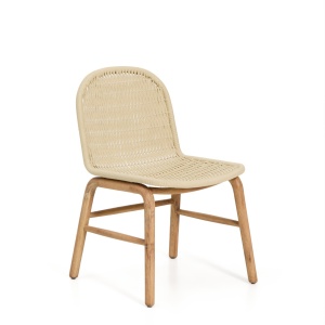 Scaun exterior dining maro din lemn Alipa Kave Home