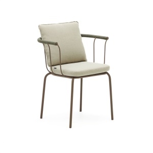 Scaun exterior dining multicolor din textil Salguer Kave Home