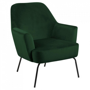 Scaun lounge verde/negru din textil si metal Melissa Actona Company