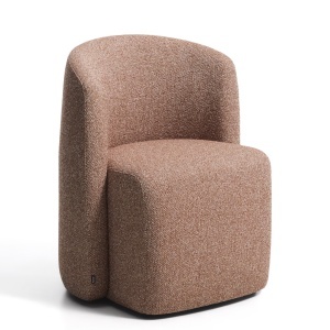 Scaun maro teracota din textil Corvena Chenille Kave Home