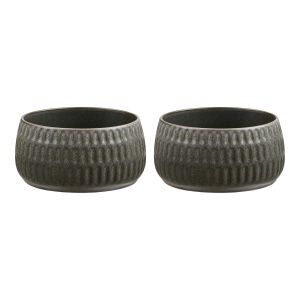 Set 2 boluri din ceramica gri/verde Amalia House Nordic