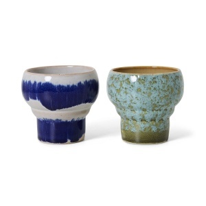 Set 2 cesti multicolore din ceramica 240 ml Symbolist HKliving