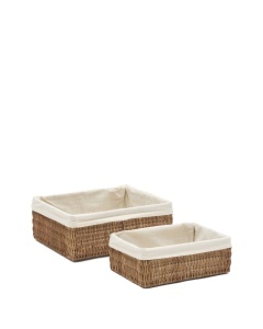 Set 2 cosuri maro din fibre naturale Indali Kave Home
