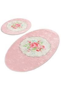 Set 2 covorase de baie multicolore din fibre sintetice Rena The Home Collection