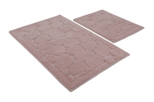 Set 2 covorase de baie roz pudra din bumbac Parma The Home Collection