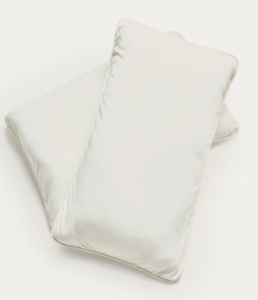Set 2 fete de perna albe din bumbac 50x80 cm Sirale Kave Home