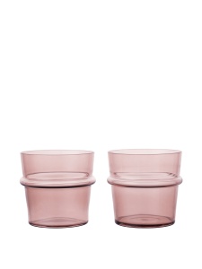 Set 2 pahare mov din sticla 300 ml Boya Ferm Living