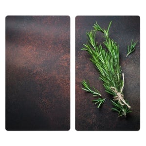 Set 2 placi protectie plita multicolore din sticla 30x52 cm Rosemary Wenko