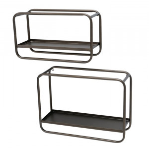 Set 2 rafturi aramii din metal Bruni Boltze