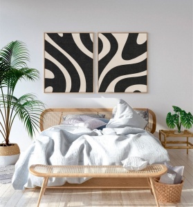 Set 2 tablouri din lemn multicolor 50x70 cm Zebra The Home Collection