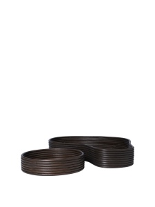 Set 2 tavi maro inchis din ratan Isola Ferm Living