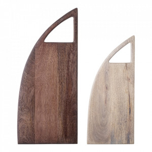 Set 2 tocatoare ovale maro din lemn de mango Martino Creative Collection
