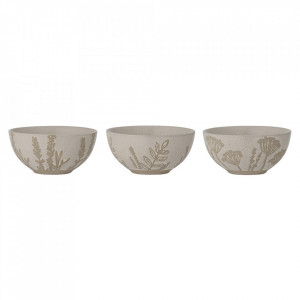 Set 3 boluri maro din ceramica 250 ml Primrose Creative Collection