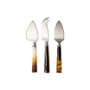 Set 3 cutite pentru branzeturi multicolore din metal Havana HKliving