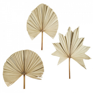 Set 3 decoratiuni de perete maro din fibre naturale Oluf Madam Stoltz