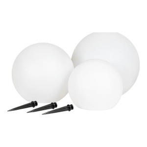 Set 3 lampi pentru exterior din fibre sintetice albe Lifton House Nordic