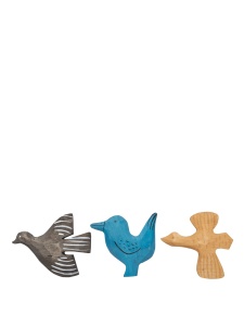 Set 3 magneti multicolori din lemn Bird Ferm Living