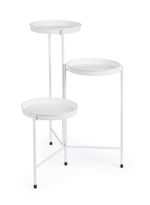 Set 3 suporturi pentru ghivece alb din metal Henly Bizzotto