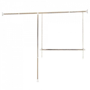 Set 3 suporturi umerase maro/albe din metal 202 cm Garmet Wenko