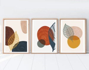 Set 3 tablouri multicolore din lemn 35x50 cm Huhu209 The Home Collection