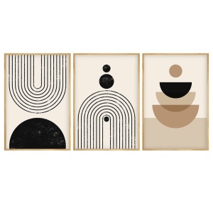 Set 3 tablouri multicolore din lemn 50x70 cm Huhu262 The Home Collection