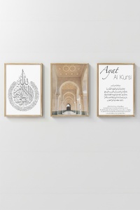 Set 3 tablouri multicolore din lemn Artsycllct5 The Home Collection