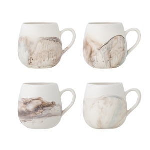 Set 4 cani maro din ceramica 250 ml Lyre Bloomingville